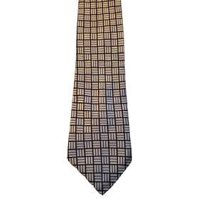 Michael Michael Kors Silk Tie Black Beige Plaid USA Made